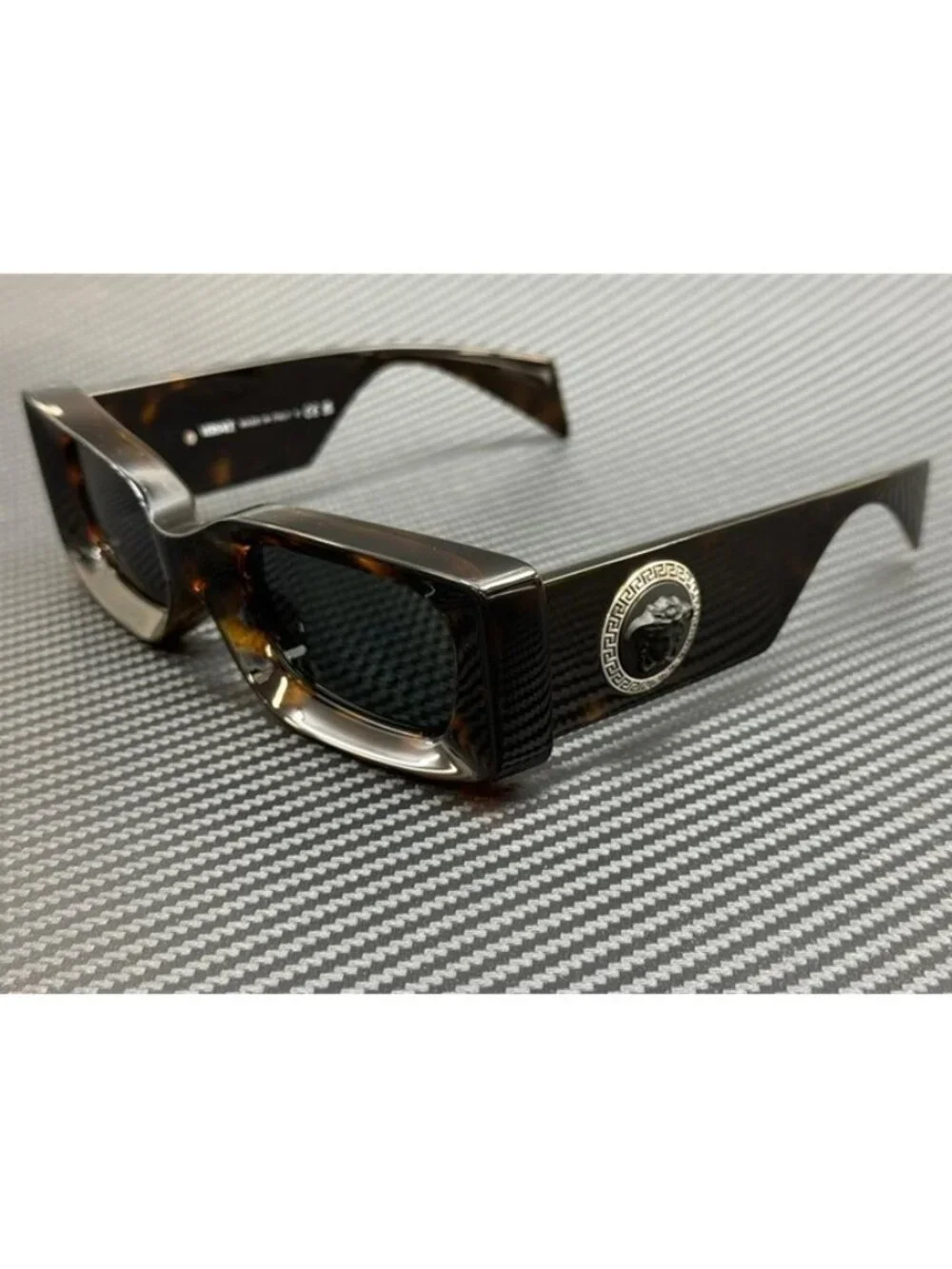 New Versace Men Brown Havana Sunglasses 52-20-140